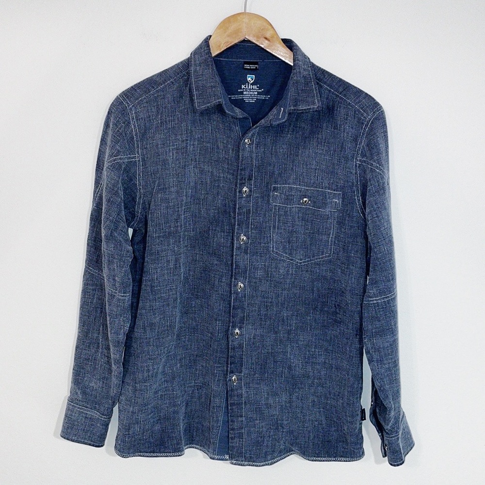 KUHL 5 Panel Sleeve Button Down Shirt With Metal Buttons Size Mens Medium